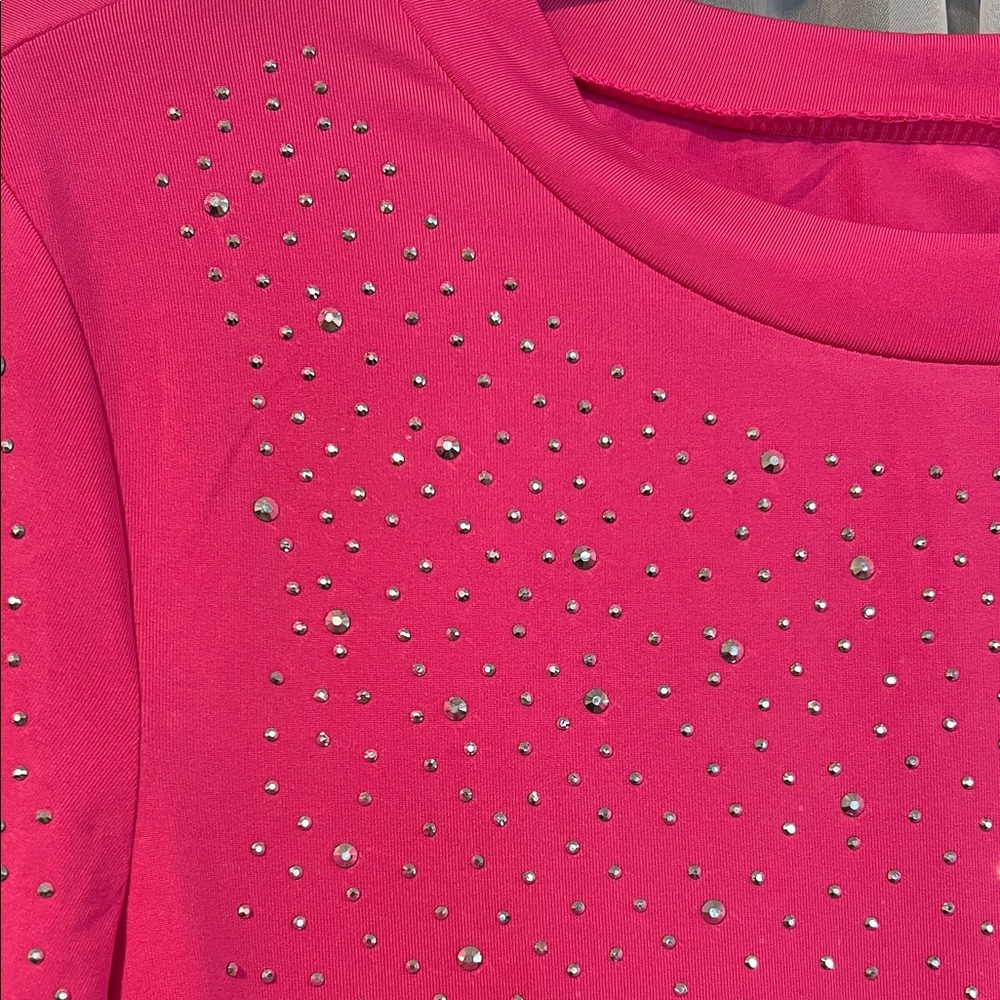 Pink Rhinestone Bodysuit - Picture 4 of 4